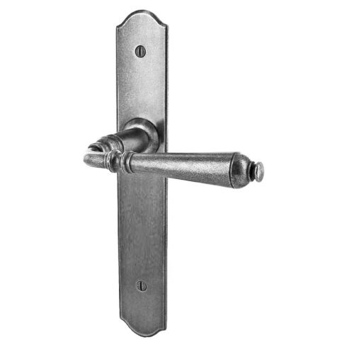 Ensemble sur plaque style France bec de cane &agrave; condamnation fer poli - BRIONNE - V.1013443SP pas cher