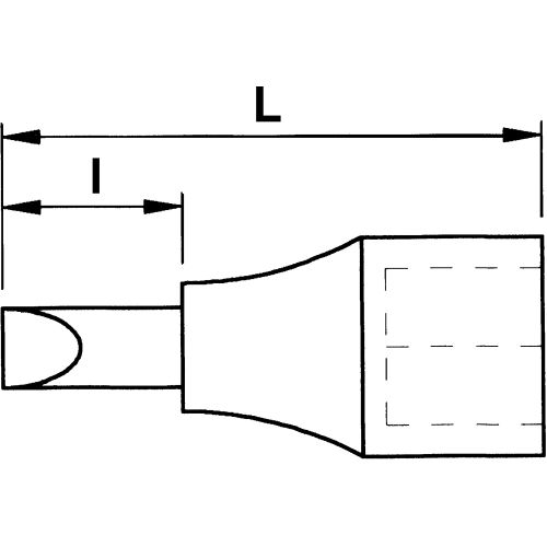 Douille tournevis 1/2'' 6 pans mâle L55-H10 - SAM OUTILLAGE - SC-5-10 pas cher Secondaire 1 L
