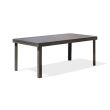 Table de jardin COPENHAGUE en alu avec rallonge gris anthracite - DCB GARDEN - COPENHAGUE-TB300 pas cher