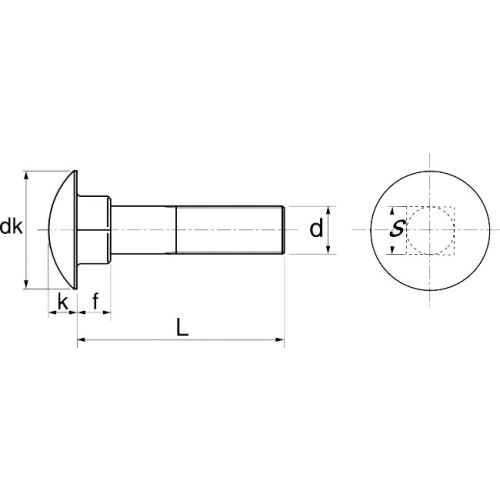 Vis à métaux tête ronde collet carrée A4 DIN 603 8X45 boîte de 100 - ACTON - 642138X45 pas cher Secondaire 3 L