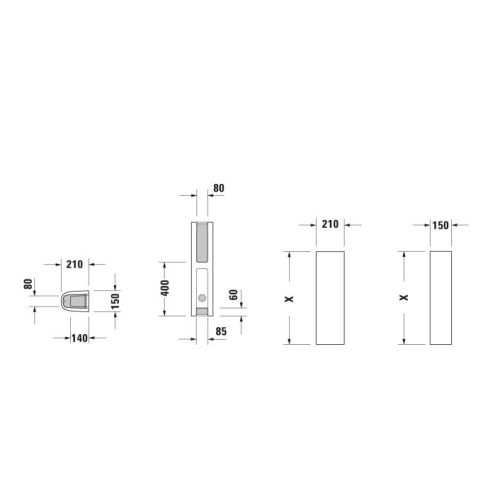 Colonne de lavabo blanche STARCK 3 - DURAVIT - 865160000 pas cher Secondaire 1 L