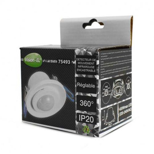 Détecteur de mouvement infrarouge LED encastrable 360° MIIDEX LIGHTING 75493 photo du produit Secondaire 3 L