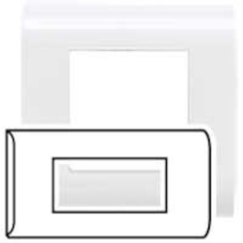 Plaque rectangulaire 4modules blanc &ndash; LEGRAND - 075010 pas cher