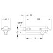 Robinet temporisé pour lavabo NEO DUO mural gris avec système S® PRESTO 64708 photo du produit Secondaire 1 S