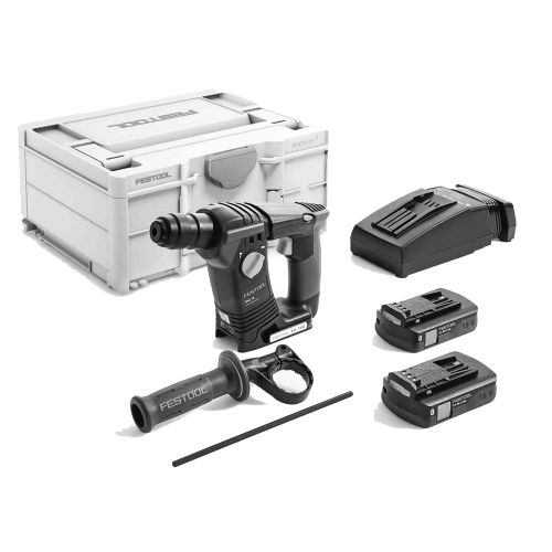 Perforateur SDS Plus sans-fil BHC 18 C 3,1 I-Plus 18 V + 2 batteries 3,1Ah + chargeur + coffret Systainer - FESTOOL - 576515 pas cher