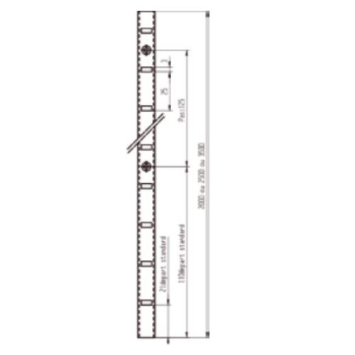 Crémaillère en applique alu blanc 2000 x 11 mm MONIN 522 420 photo du produit Secondaire 1 L