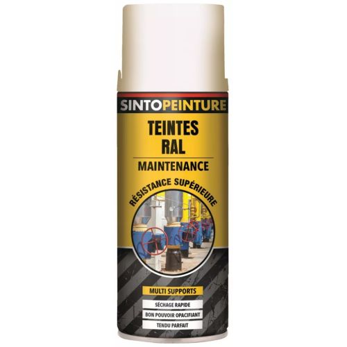 Aérosol blanc mat RAL7016 400ml peinture de maintenance - SINTO - 920385 pas cher