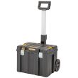 Coffret T-STAK IP54 grande contenance mobile avec poigné télescopique - DEWALT - DWST83347-1 pas cher