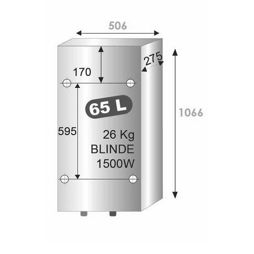 Chauffe-eau électrique blindé VELIS EVO multiposition blanc 65L - ARISTON - 3626154 pas cher Secondaire 3 L