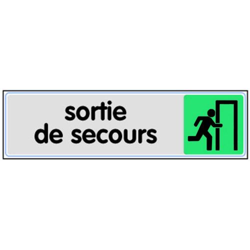 Plaquette de porte ''Sortie de secours'' plexiglas 170x45mm - NOVAP - 4033624 pas cher
