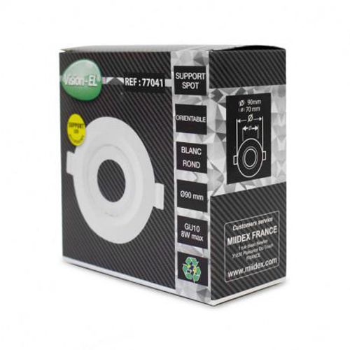 Support plafond rond orientable D 90 mm blanc MIIDEX LIGHTING 77041 photo du produit Secondaire 3 L