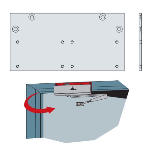 Plaque support droite GR200 argent GROOM GR209801 photo du produit Secondaire 1 L