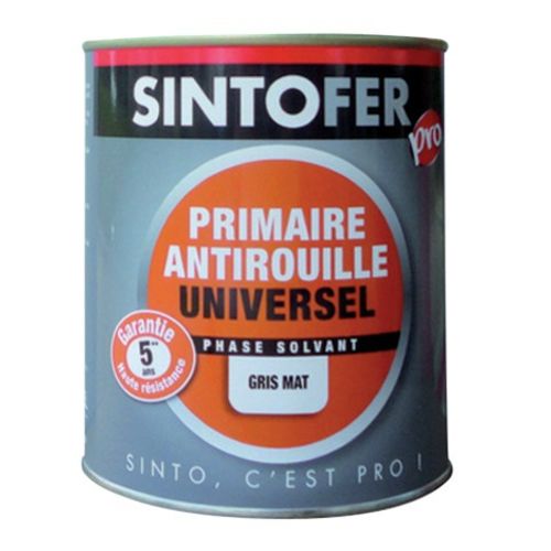 Primaire antirouille universel 0,75 l gris SINTO 901102 photo du produit Principale L