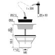 Bonde d’évier PVC D60 55l/min avec bouchon-chaînette - VALENTIN - 00 701500 000 00 pas cher Secondaire 1 S