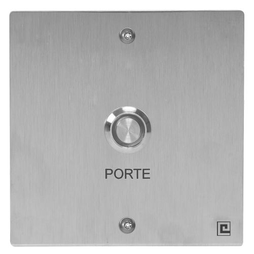 Bouton poussoir NO/NF sur plaque inox 80x80mm avec 2 vis anti-vandales - HERACLES - PL80NFL pas cher