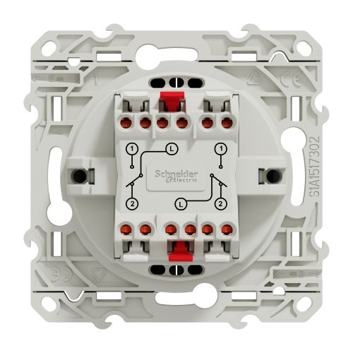 Double va-et-vient ODACE à connexion rapide anthracite - SCHNEIDER ELECTRIC - S540214 pas cher Secondaire 2 L