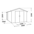 Garage en métal MELTON XL 17,6 m² FOREST STYLE 3034 photo du produit Secondaire 1 S