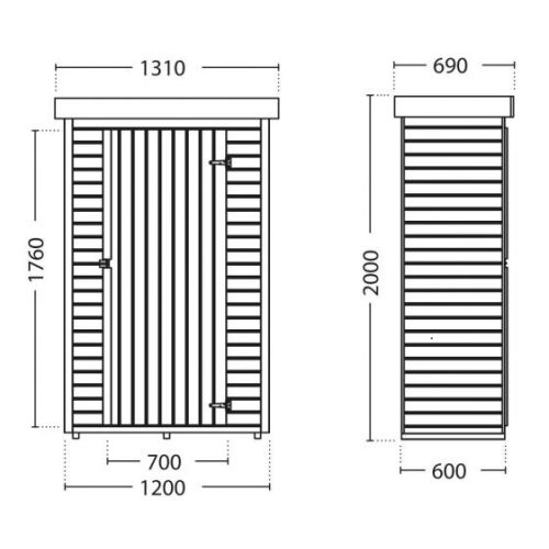 Armoire de rangement en bois THEO FOREST STYLE 1336 photo du produit Secondaire 3 L