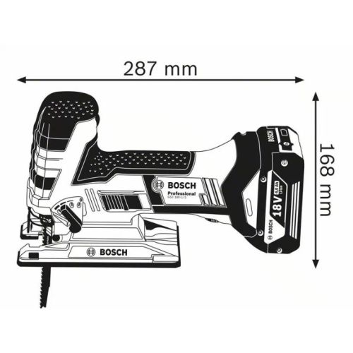 Scie sauteuse sans-fil Bosch GST 18 V-LI S 18 V + 2 batteries Procore 8Ah + chargeur + Coffret L-Boxx photo du produit Secondaire 1 L