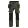 Pantalon stretch 2D poche flottante vert forêt/gris T42L - BLAKLADER - 175018324298C148 pas cher
