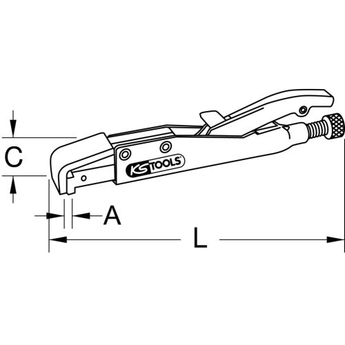 Pince étau à profils plats pour carrossier de 0 à 16 mm KS TOOLS 115.1084 photo du produit Secondaire 1 L