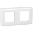 Plaque de finition Blanc MOSAIC horizontale blanc 2x2 modules - LEGRAND - 78804 pas cher