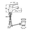 Mitigeur lavabo POLO avec vidage hostalène ROCA  WM311011Z000P02 photo du produit Secondaire 2 S