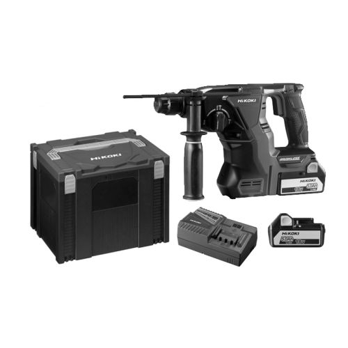 Perforateur burineur SDS Plus 18V + 2 batteries 5Ah + chargeur + coffret HITCASE - HIKOKI - DH18DBL5A pas cher