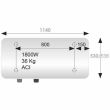 Chauffe-eau électrique 200L ZENEO Aci Hybride horizontal mural - ATLANTIC - 155420 pas cher Secondaire 5 S