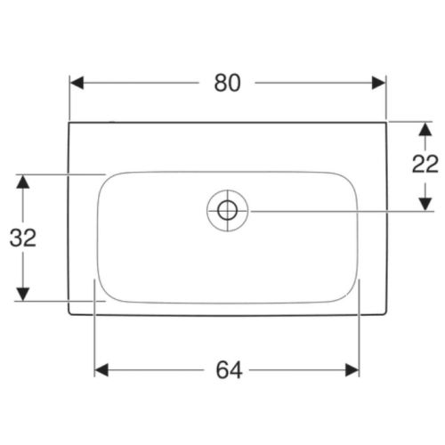 Ensemble meuble salle de bain avec vasque céramique 80 cm GEBERIT 099457 AB LB4 photo du produit Secondaire 2 L