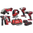 Pack de 5 outils 18 V M18 BPP5A-503A + 3 batteries 5 Ah + chargeur + sac de transport MILWAUKEE 4933472243 photo du produit