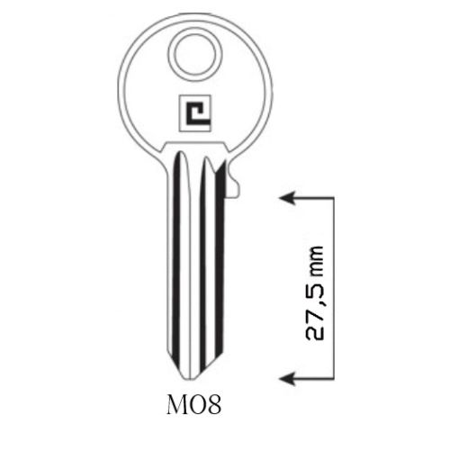 Ébauches Clé M08 pour cadenas  U50/U60 L50 O50 - Boîte de 100 photo du produit