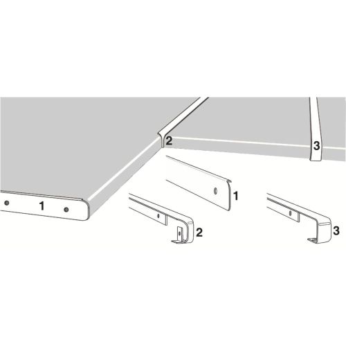 Profilé aluminium bordure 2/4R 38mm R6/8mm x 670mm - NORDLINGER - 680014 pas cher Secondaire 1 L