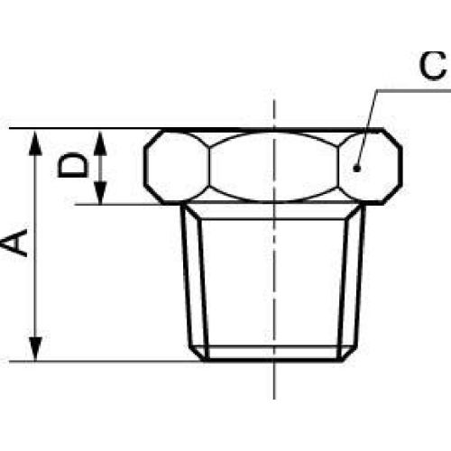 Réduction mâle conique 1/2'' et femelle cylindrique 3/8'' PREVOST A4 1238 photo du produit Secondaire 1 L