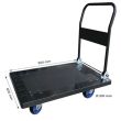 Chariot Stockman plastique avec dossier rabattable 500 kg - CP50PU photo du produit Secondaire 2 S