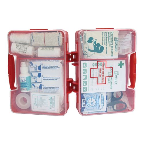 LABORATOIRES ESCULAPE Trousse de premiers secours SaveBox Mini deux  compartiments poignée velcro réglable