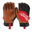 Gants américain LEATHER GLOVES  cuir hybrides marron/noir TL/9 MILWAUKEE 4932471913 photo du produit