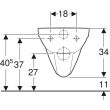 Cuvette WC suspendue RENOVA COMFORT rimfree adaptée PMR - GEBERIT - 208570000 pas cher Secondaire 1 S