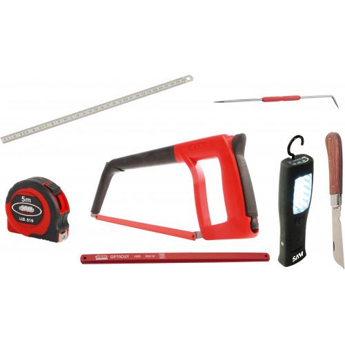 Composition d'outils Sam Outillage mesure, traçage et sciage - 690-J5 photo du produit Principale L