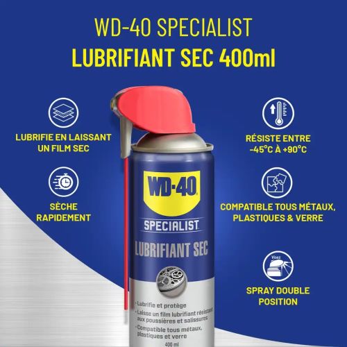 Lubrifiant Sec 400 ml WD-40 SPECIALIST 33395 photo du produit Secondaire 1 L