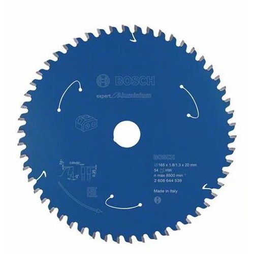 Lame de scie circulaire pour aluminium 165 x 20 x 1,8mm 54 dents - BOSCH EXPERT - 2608644539 pas cher