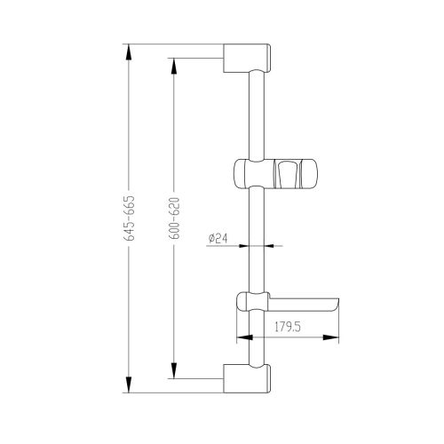 Barre de douche 5 jets NOVA GARIS H02-BAR60-NOVA photo du produit Secondaire 4 L