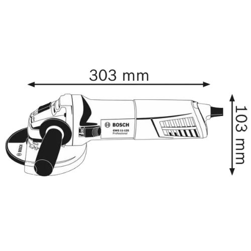 Meuleuse angulaire 1100W GWS 11-125 125mm en coffret - BOSCH - 060179D003 pas cher Secondaire 2 L