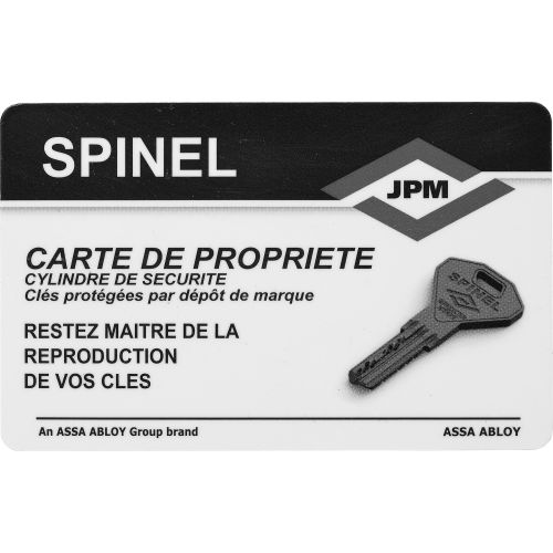Cylindre à double entrée SPINEL 60mm laiton poli 3 clés P1 sur numéro - JPM - 831007-01-0ASN pas cher Secondaire 1 L