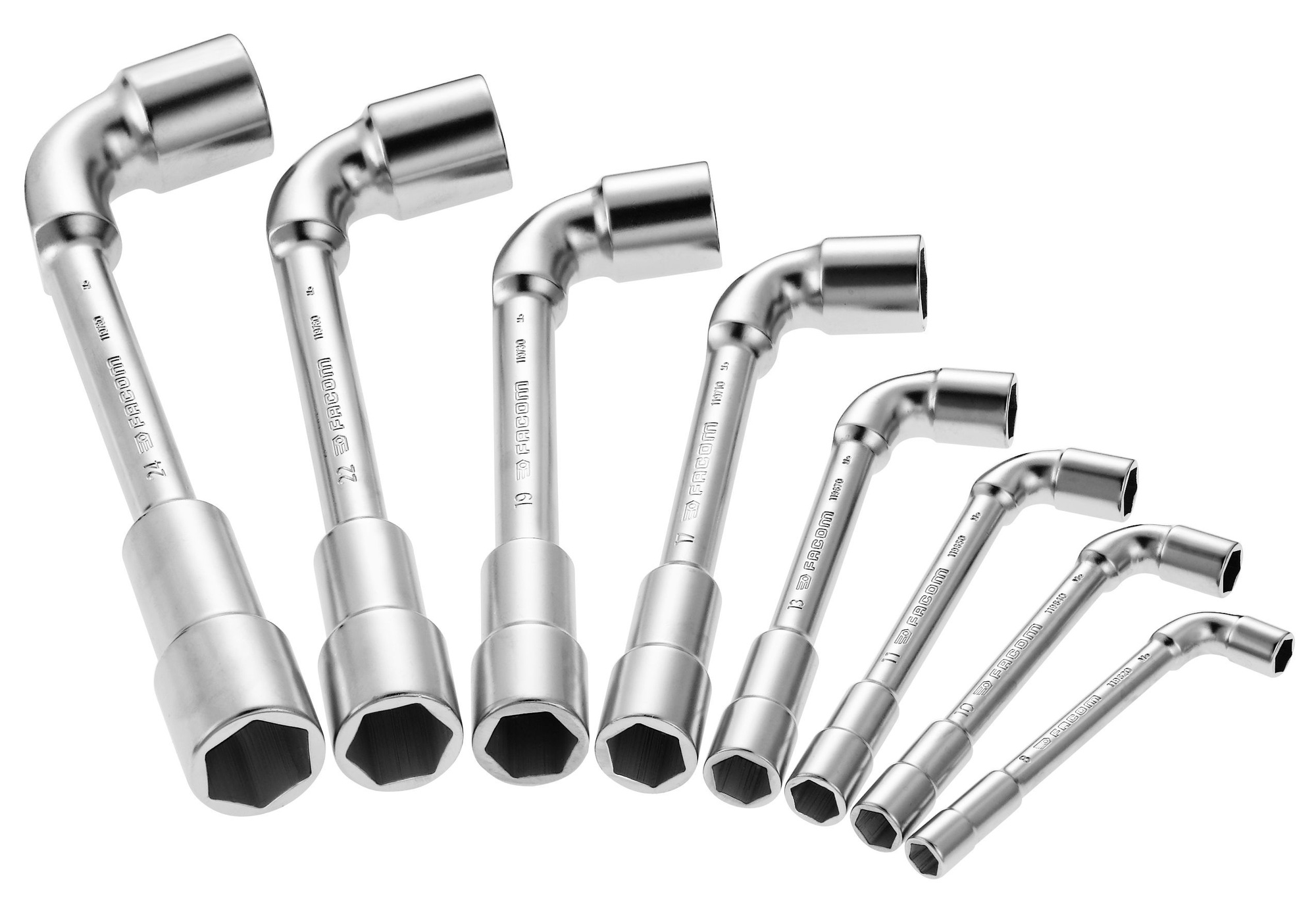 Jeu de Clés à Pipe Facom 76.JN8 – Lot de 8 Clés, 6/12 Pans