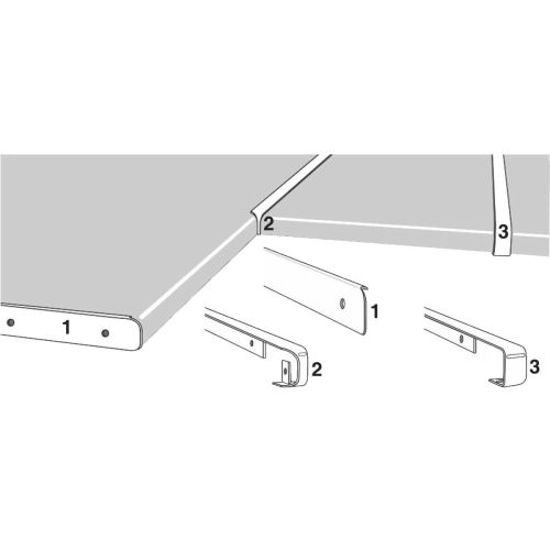 Profilé jonction bord à bord argent épaisseur 38mm - NORDLINGER - 680118 pas cher Secondaire 1 L