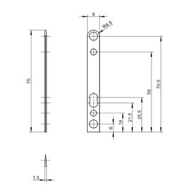 Entretoise FERCO inclinaison 6+ et rotation OB - E-16244-06-0-5 pas cher Principale M