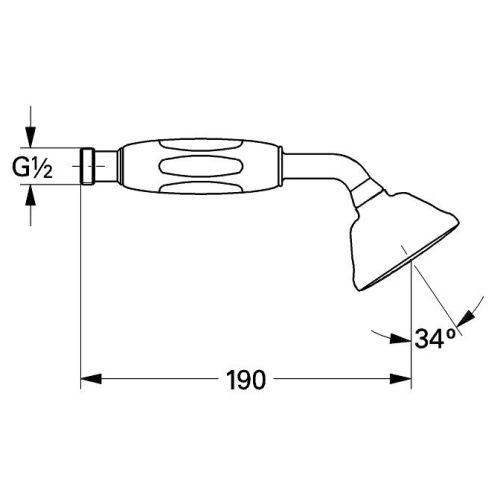 Douchette à main 1 jet RELEXA RUSTIC 70 blanc chromée - GROHE - 28037-000 pas cher Secondaire 1 L