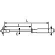 Rallonge 1/4'' emmanchée - SAM OUTILLAGE - R-225 pas cher Secondaire 1 S