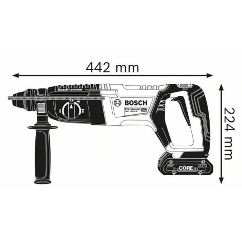 Perforateur SDS Plus 18 V GBH 18V-26 D + 2 batteries Procore 8 Ah + chargeur + coffret standard BOSCH 061191600H photo du produit Secondaire 1 L